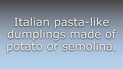 what does gnocchi mean